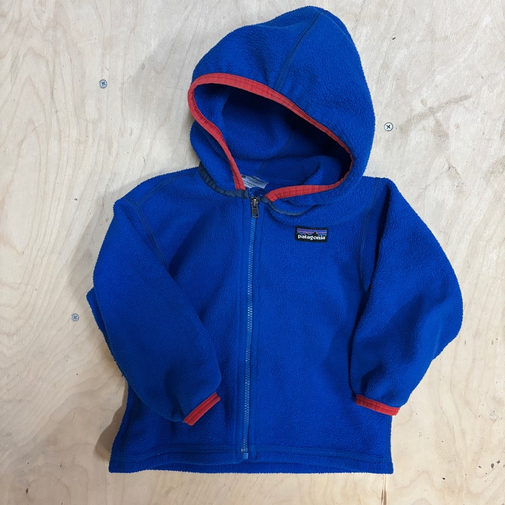 Patagonia Kids Blue Fleece Hoodie Jacket